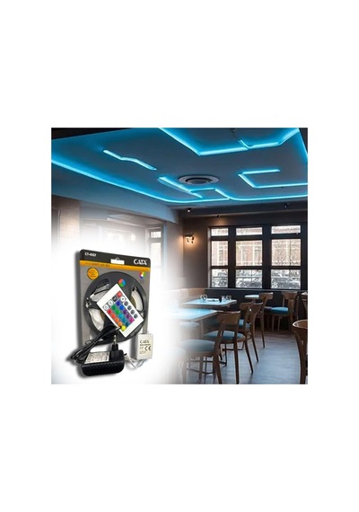 Rgb Şerit Led Seti 3 Renk 5 Mt Rgb Şerit Trafo Kumanda ,siyah Diğer