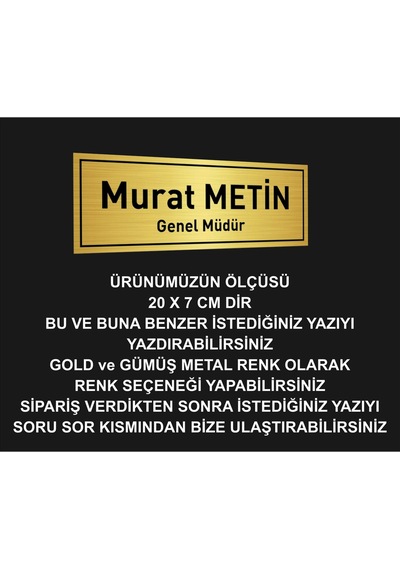 Kişiye Özel Metal Yönlendirme Genel Müdür Yazısı Vs.