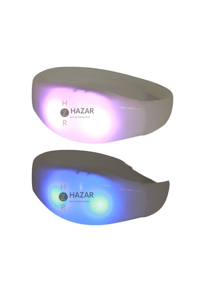 Led Işıklı Pilli Bileklik Müziğe Ve Sese Duyarlı Rgb Parti Bilekliği