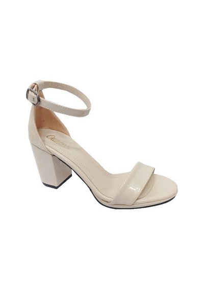 Gizem 402 Rugan Trend Fashion Kadın Sandalet Bej