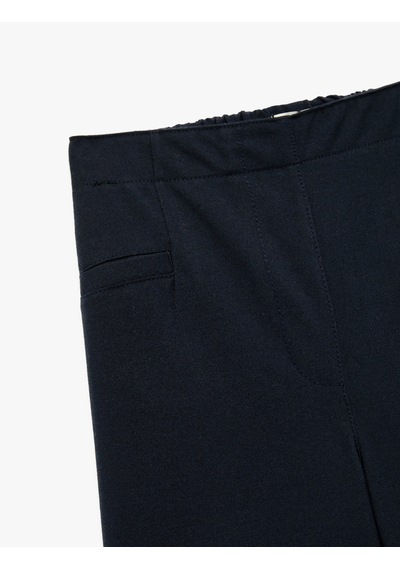 Koton Cepli Viskon Karışımlı Bol Kesim Pantolon Lacivert 6wkg40004aw Lacivert