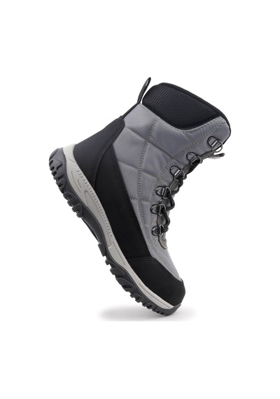 Kids Club Shoes Felix Ortopedik Kaymaz Taban Unisex Kar Botu Çocuk Bot Gri