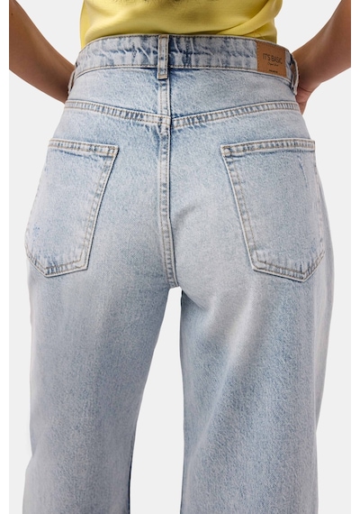 it's basic Kadın Kot Renk 12s6-3 Mid Rise Baggy Barrel Fit Denim Jean