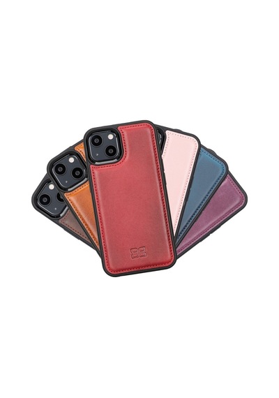 Bouletta Apple İphone 13 Uyumlu Deri Arka Kapak Cz7 Mor