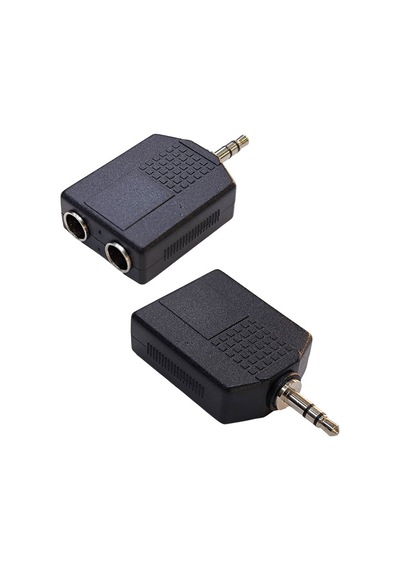 3.5mm Stereo Erkek To 2x6.3 Mm Dişi Çevirici Jak