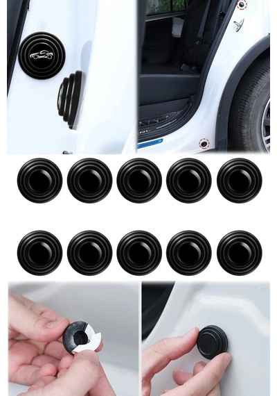 Aveo 10 Adet Araba Kapısı Darbe Ve Ses Emici Pad Seti Araç Kapısı Bagaj Kapağı Darbe Ve Ses Emici