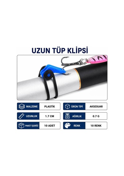 10 Lu Olta Kanca Tutucu Balıkçılık İğne Sabitleyici Olta Kamış Koruyucu Klips Seti