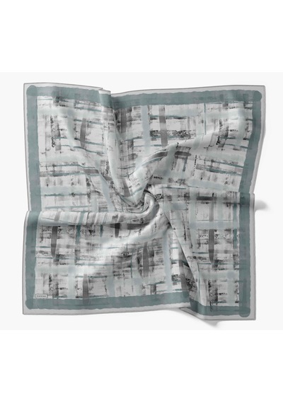 Silk Home Twill İpek Flow Lines Eşarp Çağla Yeşili 90x90 Çok Renkli
