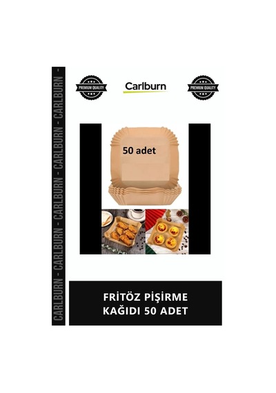 Özel Üretim Airfryer Uyumlu Yağ Geçirmez Yapışmaz Yanmaz Kesilmiş Fritöz Pişirme Kağıdı 50 Adet Çok Renkli