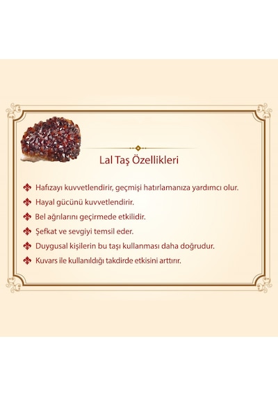 Makrome Örgülü Naturel Kesim Lal Doğaltaş Erkek Bileklik Kahverengi - Siyah