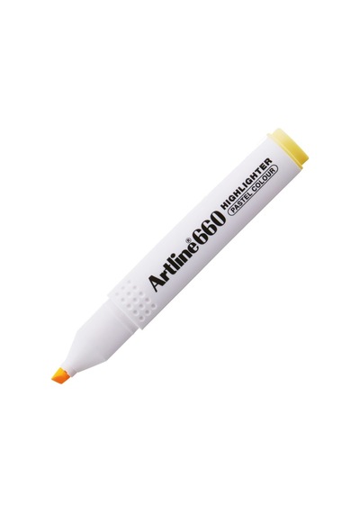 Artline Fosforlu Kalem Kesik Uç 1,0-4,0 Mm Pastel Sarı Ek-660n Çok Renkli