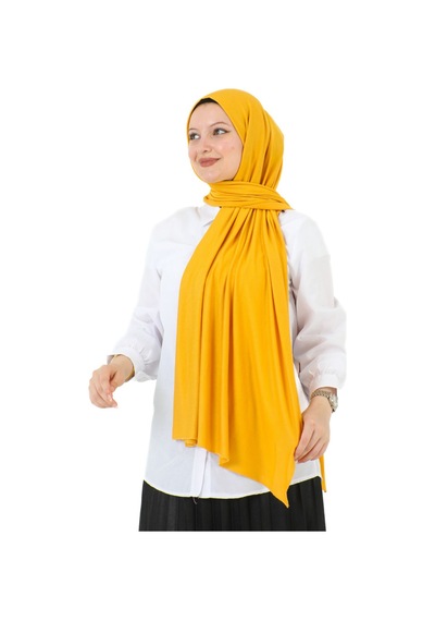 Modish Group Şal Tesettür Başörtüsü Premium Kumaş Eşarp Uzun Islami Giyim Viskon - Sarı SArı