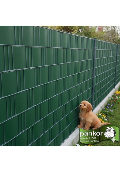 Pankor Panel Çit Pvc Koruma Bantları 50 Metre 19cm, Yeşil