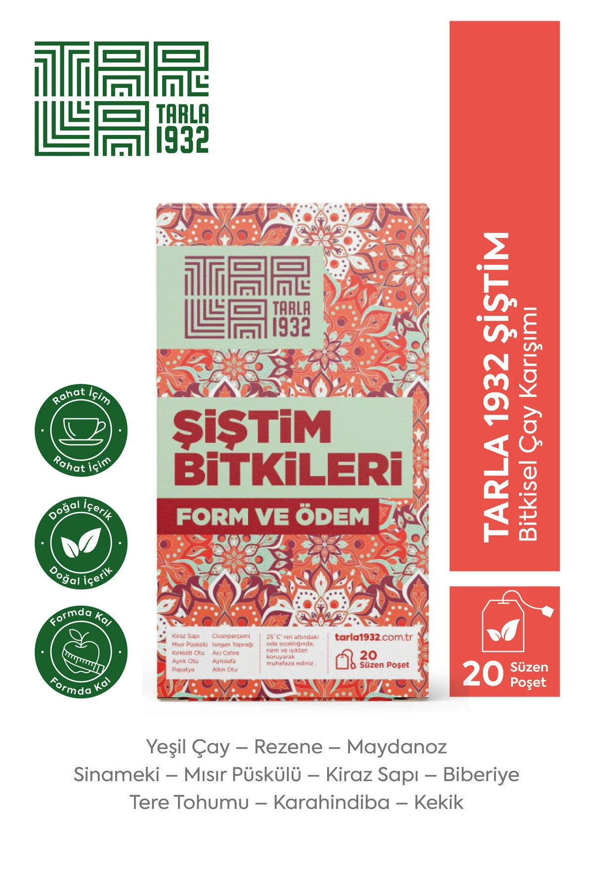 Tarla 1932 Şiştim Çayı- Yemek Sonrası İçin Özel Bitki leri - Sıfır Kimyasal