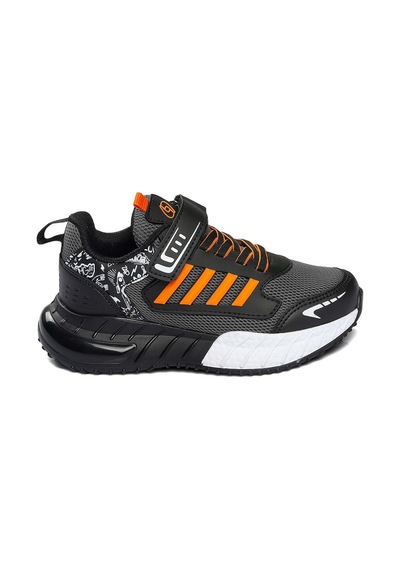 Tuğba Ortopedi 748 Çocuk Rahat Sneaker Siyah/oranj