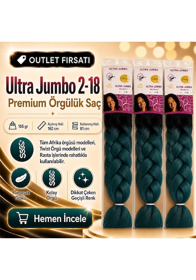 3 Paket / Afrika Örgüsü Ve Rasta İçin Sentetik Ombreli 2/18 - Izbp-892133 Renkli