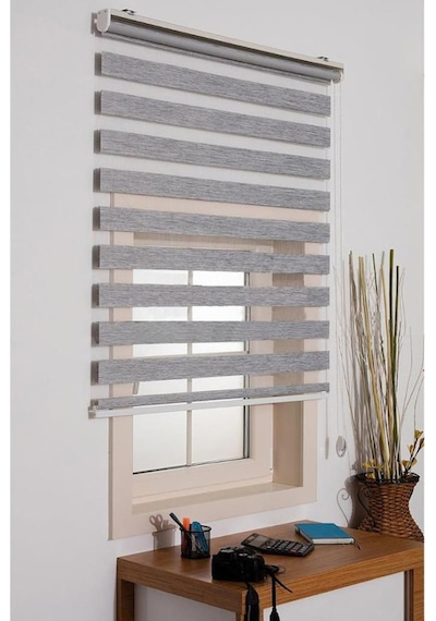 Zebra Stor Perde Bambu Gri 130X200 Cm