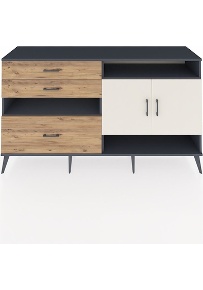 Hyperion Konsol 4 Raflı 3 Çekmeceli 2 Kapaklı 176x44x99 Antrasit- Antrasit-aytaşı/çam Hyperion Konsol 4 Raflı 3 Çekmeceli 2 Kapaklı 176x44x99 Antrasit- Antrasit-aytaşı/çam