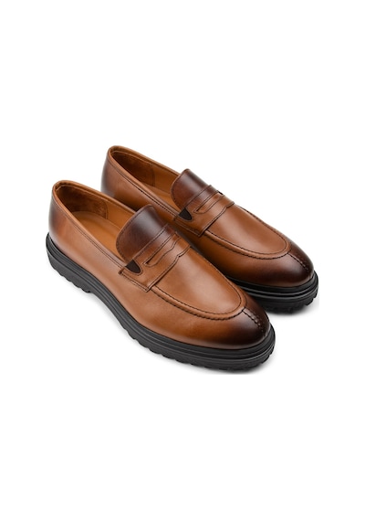 Deery Hakiki Deri Taba Rengi Loafer Erkek Ayakkabı - 01878mtbae01 Taba