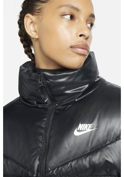 Nike Sportswear Down Fill Therma Fit City Series Full Zip Kadın Bol Kesim Kaz Tüyü Spor Ceket Siyah