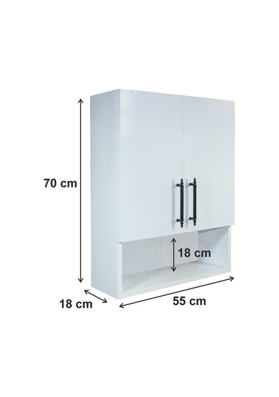 Çok Amaçlı Banyo Dolabı, Ecza Dolabı, 2 Kapaklı Dolap, Hol, Banyo, Ofis, Beyaz, Beyaz Çok Amaçlı Banyo Dolabı, Ecza Dolabı, 2 Kapaklı Dolap, Hol, Banyo, Ofis, Beyaz, Beyaz