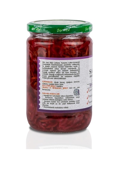 Sauerkraut Ekşi Lahana Turşusu No8 Siyah Havuçlu 660cc.