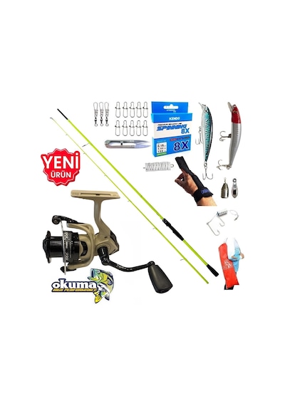 Okuma Outrax 4000 210cm 5-45gr Karbon High Tech Maket Balık Spin Olta Takımı Seti