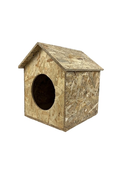 Reyo Kedi Evi Dış Ortam Uygun Ahşap Kedi Evi Osb 40 x 35 x 30 CM CAT16