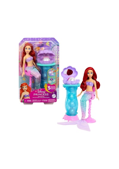 Mattel Disney Prensesi Oyuncakları, Kuyruğu Çıkarılabilir Ariel Vanity Pop Deniz Kızı Bebek, Tekrarlanabilir 5 S Genel
