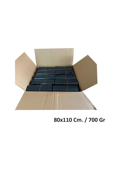 Endüstriyel Jumbo Boy Siyah Çöp Torbası Poşeti - 700 Gr. - 90 Litre - 80 X 110 Cm / 10 Adetlik 10 Rulo 53302876