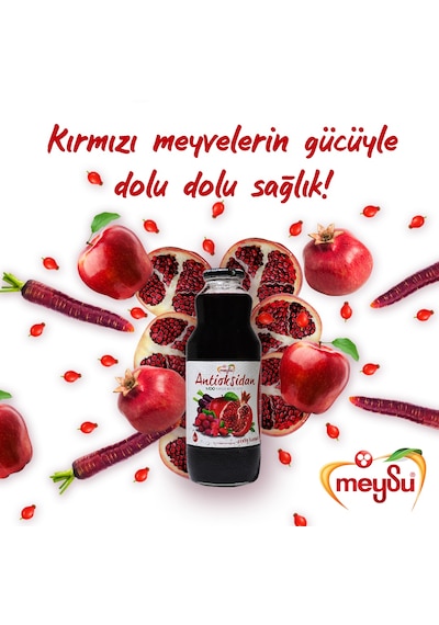 Meysu Antioksidan %100 Karışık Meyve Suyu 1 Lt X 6 Adet