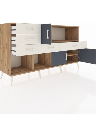 Kronos Konsol 2 Raflı 5 Çekmeceli 3 Kapaklı 176x59x99 Çam-antrasi Çam-antrasit/aytaşı Kronos Konsol 2 Raflı 5 Çekmeceli 3 Kapaklı 176x59x99 Çam-antrasi Çam-antrasit/aytaşı