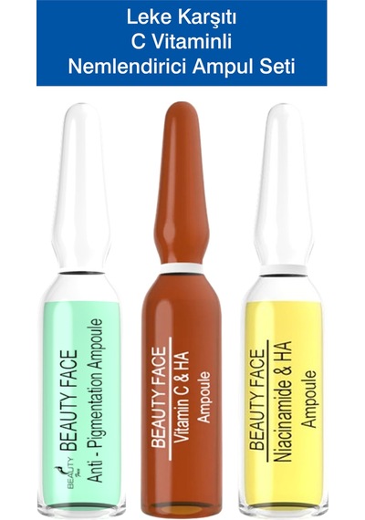 Beauty Face Pigmentation + Niacinamide & HA + Vitamin C & Hyaluranic Acid Serum 3 x 2 ML