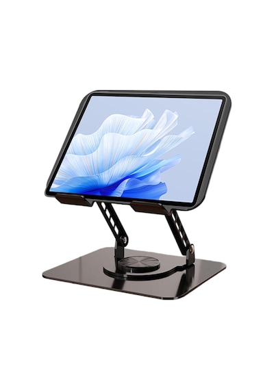 Laptop Soğutucu Stand Çift Fanlı 360 Derece Döner Ayarlanabilir Notebook Yükseltici Metal Bilgisayar Standı Katlanabilir Masaüstü Laptop Tutucu 286