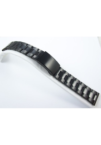 20Mm Siyah Metal Saat Kordonu Çelik Kolçak 1. Kalite Kolçak