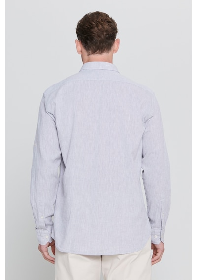 AC&Co / Altınyıldız Classics Erkek Grı Comfort Fit Rahat Kesim Düğmeli Yaka Casual Keten Gömlek Gri AC&Co / Altınyıldız Classics Erkek Grı Comfort Fit Rahat Kesim Düğmeli Yaka Casual Keten Gömlek Gri
