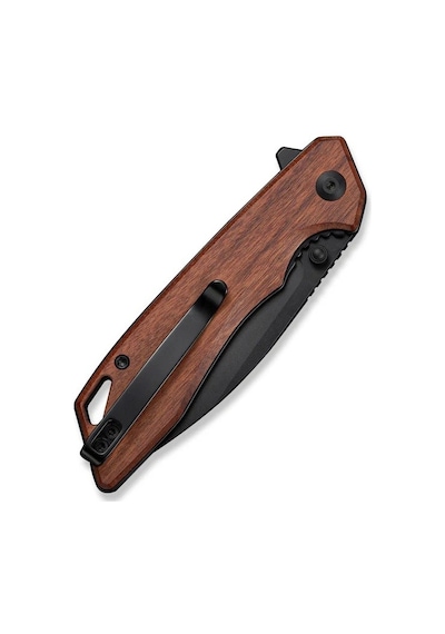 Sencut Stratex Guibourtia Wood Handle Black 9cr18mov Blade Kamp Çakı Kahverengi