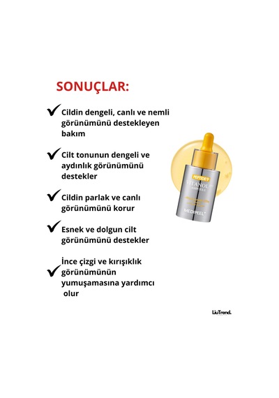 Medipeel Peptide 9 Vitanol Ampoule Pro 30 Ml Peptit Ve %20 Niasinamid İçeren Lifting Ampulü