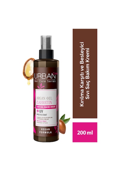 Argan Oil & Keratin Kolay Kırılan Yıpranmış Saçlara Özel Sıvı Saç Bakım Kremi Ve Maske 2'li Set-vegan