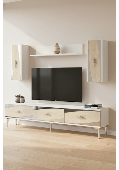 Tvr1813bts - Elips Tvr180 Ünitesi Takım Beyaz - Traverten - Sılver 180cm Tvr1813bts - Elips Tvr180 Ünitesi Takım Beyaz - Traverten - Sılver 180cm