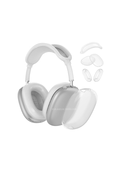 Apple Uyumlu AirPods Max İle Şeffaf Tam Koruma Kılıfı Seti 5 Parça Darbelerden Çizilmelerden Koruma Seti 07