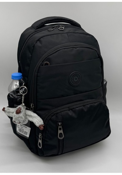 Suya Dayanıklı İlk Okul Çantası 3'lü Seti Unisex Çocuk İlkokul Çantası Ldc-8010 Siyah Siyah