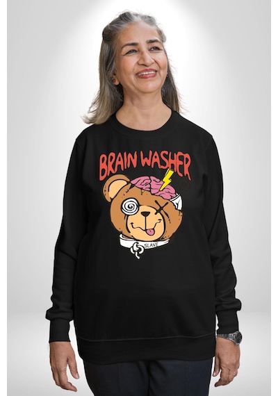 Beyin Yıkama Unisex Siyah Sweatshirt Siyah
