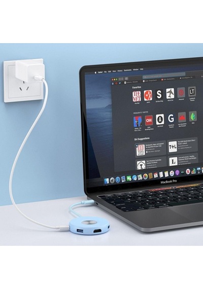 Philips SWR1670 Type-C To 3 USB 3.0 HDMI PD 3.0 Dönüştürücü Switch Hub