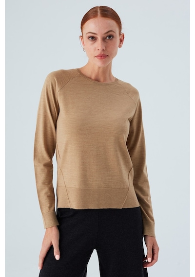 Peraluna Vanessa Pullover Merino Yünlü Yanları Yırtmaçlı Ince Kadın Triko Kazak Camel Melanj-camel Camel Peraluna Vanessa Pullover Merino Yünlü Yanları Yırtmaçlı Ince Kadın Triko Kazak Camel Melanj-camel Camel