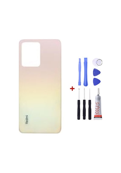 Xiaomi Redmi Note 12 4g Sarı Arka Cam Kapak Pil Kapağı Tamir Set B7000 Set Sarı