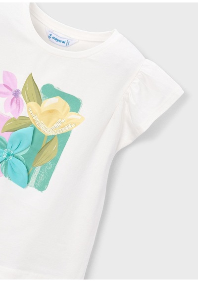 Mayoral Kız Çocuk Baskılı Tshirt Yeşil Yeşil