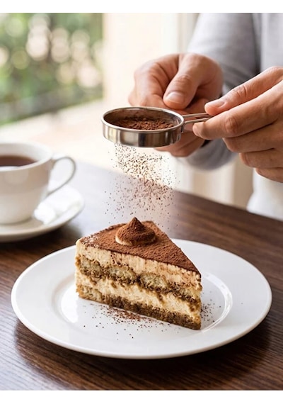 Mucit Home Kakao Pudra Şeker Eleme Süzgeç Seti Tramisu Süsleme Kakao Süzgeçi İnce Delikli Gri
