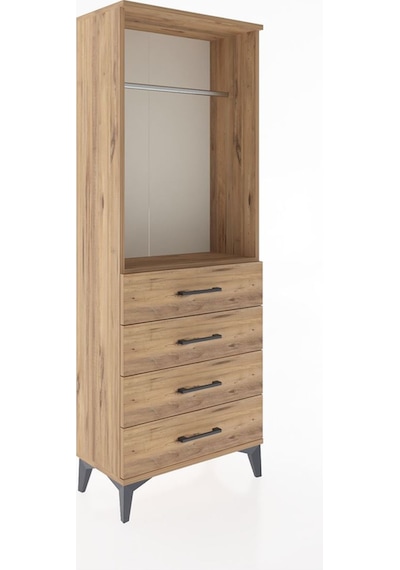 Arges Dolap Tek Raflı 4 Çekmeceli Tek Askılı 60x30x163 Çam-çam Atlas Çam Arges Dolap Tek Raflı 4 Çekmeceli Tek Askılı 60x30x163 Çam-çam Atlas Çam