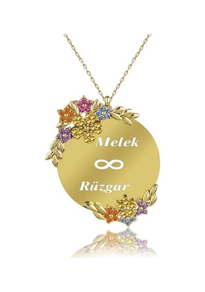 İndigo Takı Isimli Yaz Çiçekleri Gümüş Kolye